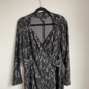 ETCETERA Black Sheath Wrap-Style Dress